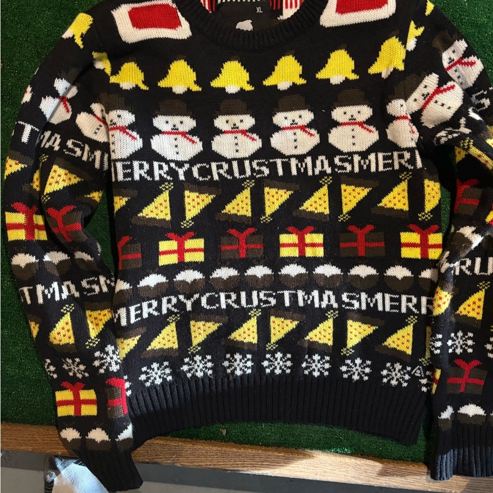 Festive Black Christmas Sweater